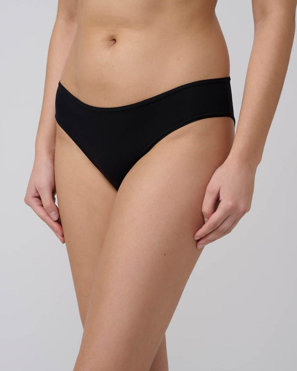 תחתון ביקיני  בגזרת high leg - BLACK – תמונה 2