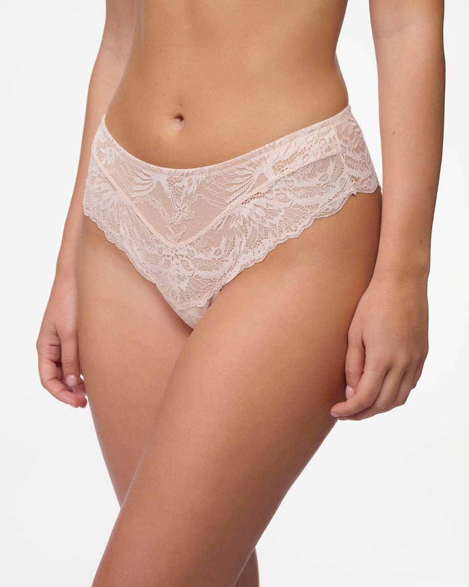 תחתון בגזרת חוטיני תחרת עלים - PEARL – תמונה 2