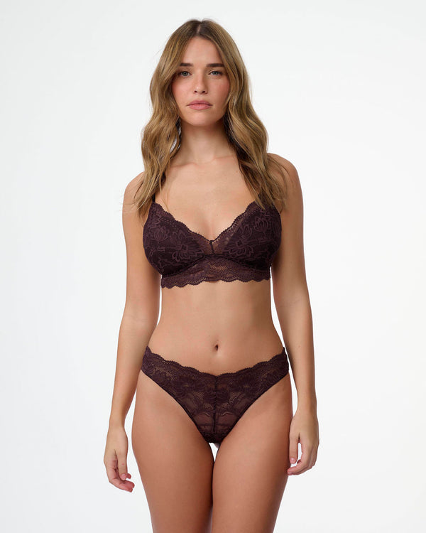 תחתון תחרה ברזילאי גבוה חתך V - BERRY