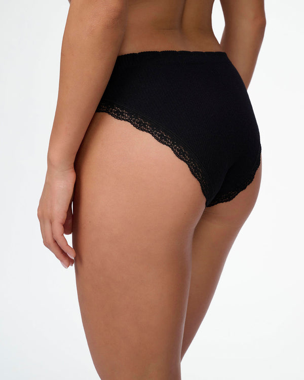 תחתון סימלס ריב ביקיני עם תחרה עדינה