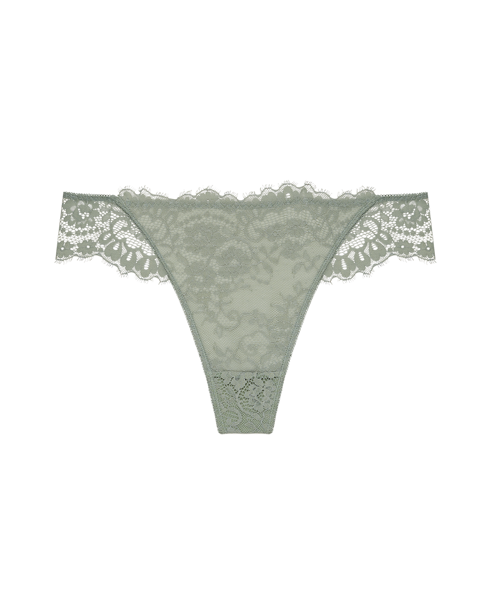 תחתון בגזרת חוטיני מתחרה עדינה ורומנטית - BASIL