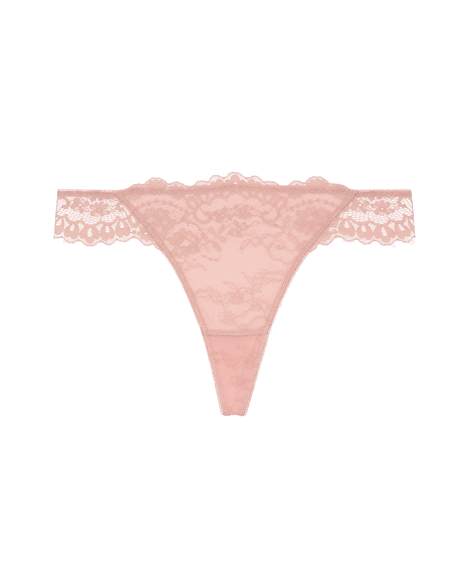 תחתון בגזרת חוטיני מתחרה עדינה ורומנטית - DEEP BLUSH