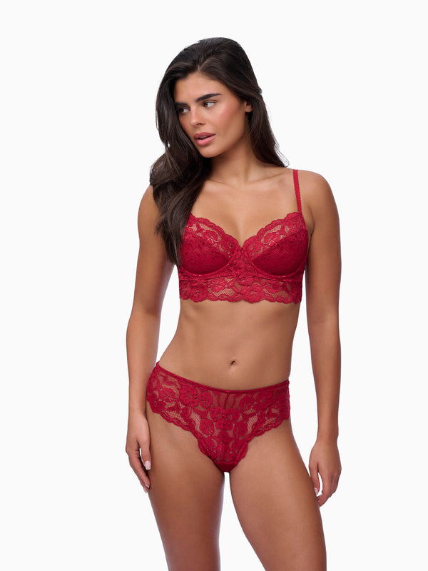 תחתון תחרה ברזילאי - RUBY RED