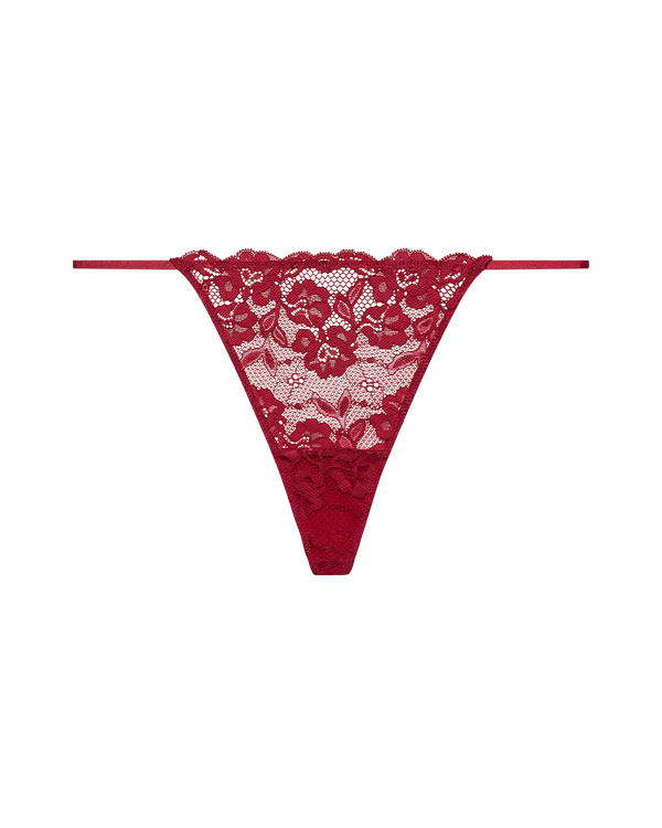 תחתון חוטיני חוט תחרה - RUBY RED