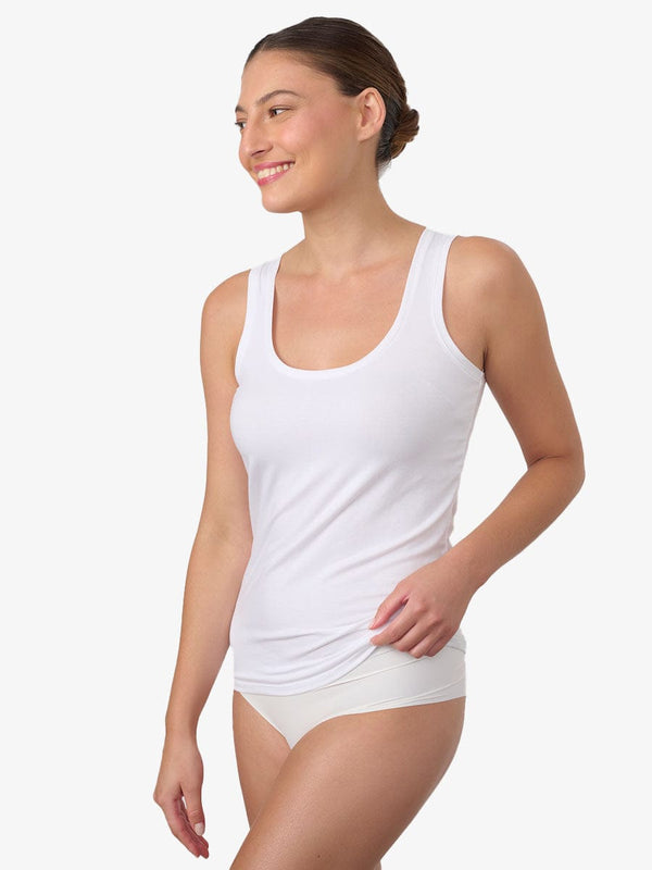 גופייה בייסיק - WHITE – תמונה 2