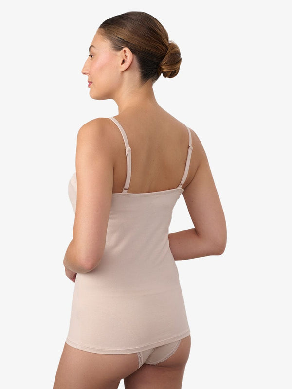 גופיית ספגטי בשילוב תחרה - NUDE – תמונה 3