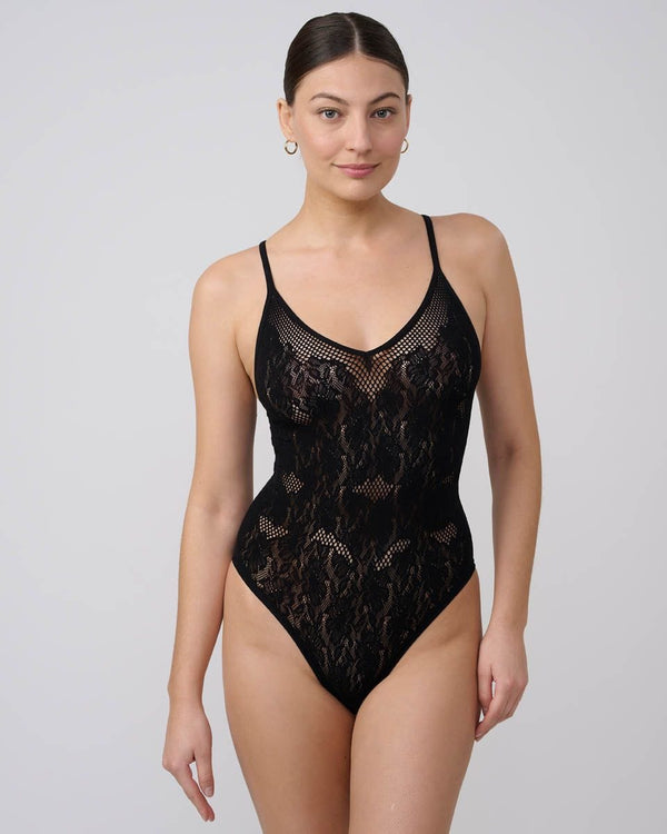 בגד גוף סימלס גקארד פרחים - BLACK – תמונה 3