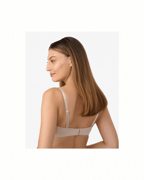 חזיית סטרפלס עם ברזלים בשילוב תחרה