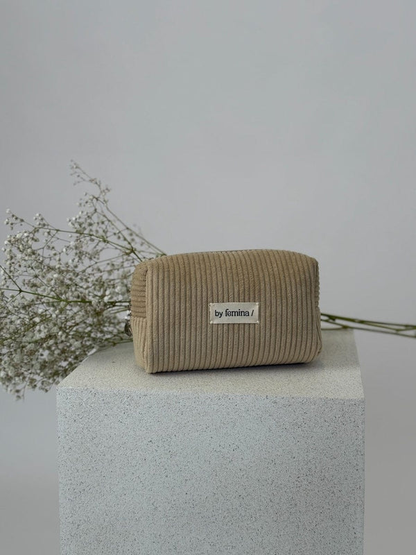 תיק איפור קורדרוי - SAND – תמונה 1