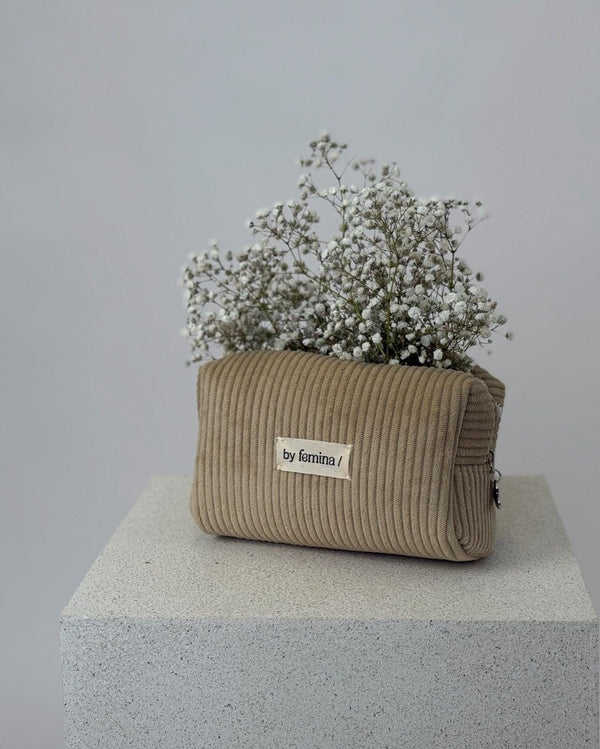 תיק איפור קורדרוי - SAND – תמונה 2