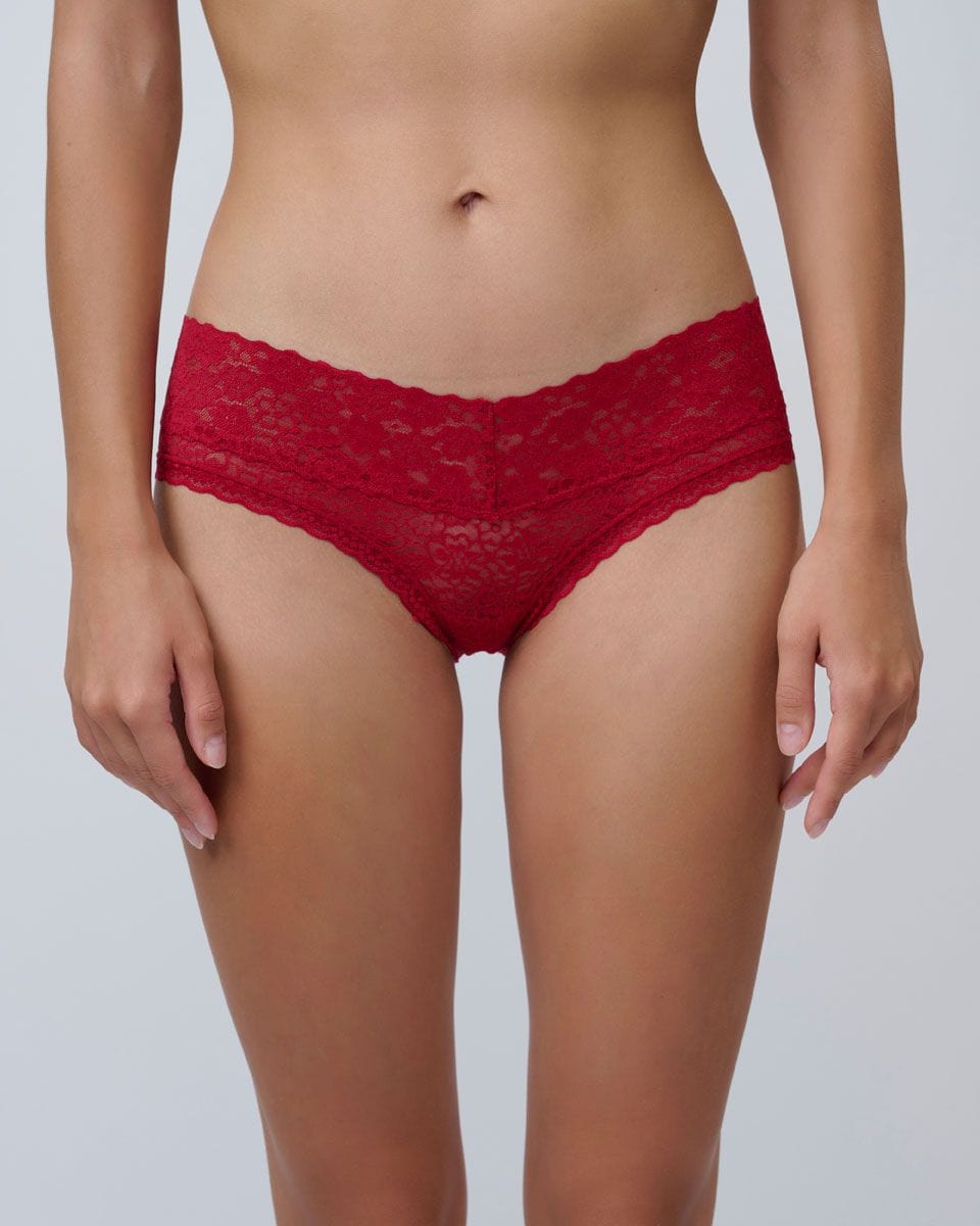 תחתון  תחרה צ'יקי - RUBY RED – תמונה 2