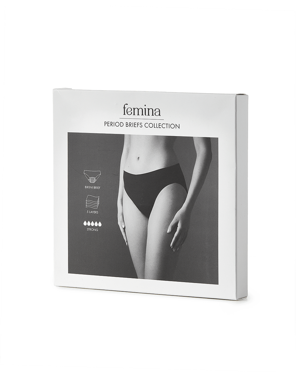 תחתון מחזור ביקיני מיקרופייבר ספיגה גבוהה - BLACK – תמונה 5