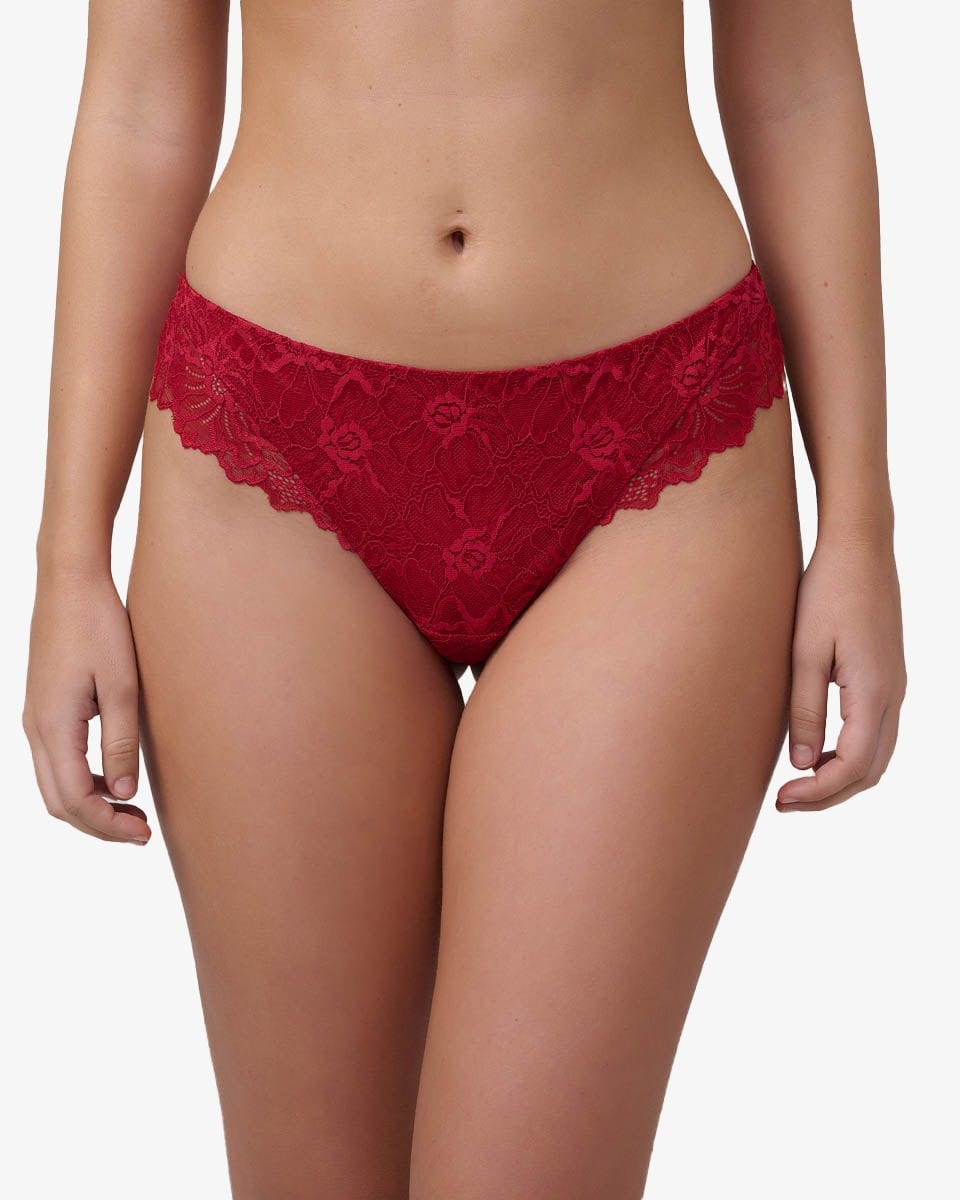 תחתון תחרה חוטיני - RUBY RED – תמונה 3