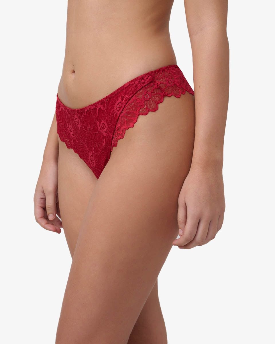 תחתון תחרה חוטיני - RUBY RED – תמונה 1