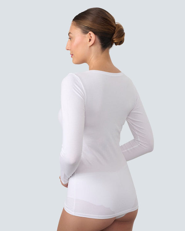 טי שירט בייסיק שרוול ארוך מחשוף עגול