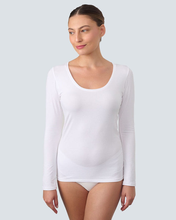 טי שירט בייסיק שרוול ארוך מחשוף עגול