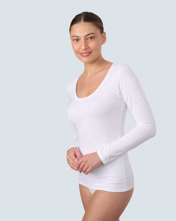 טי שירט בייסיק שרוול ארוך מחשוף עגול